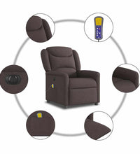 Massagesessel Elektrisch Dunkelbraun Stoff