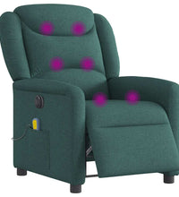 Massagesessel Elektrisch Dunkelgrün Stoff
