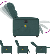 Massagesessel Elektrisch Dunkelgrün Stoff