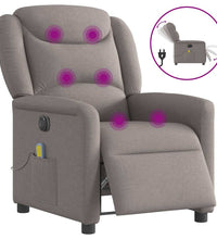 Massagesessel Elektrisch Taupe Stoff