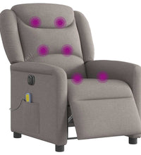 Massagesessel Elektrisch Taupe Stoff