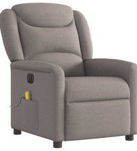 Massagesessel Elektrisch Taupe Stoff