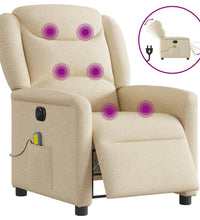 Massagesessel Elektrisch Creme Stoff