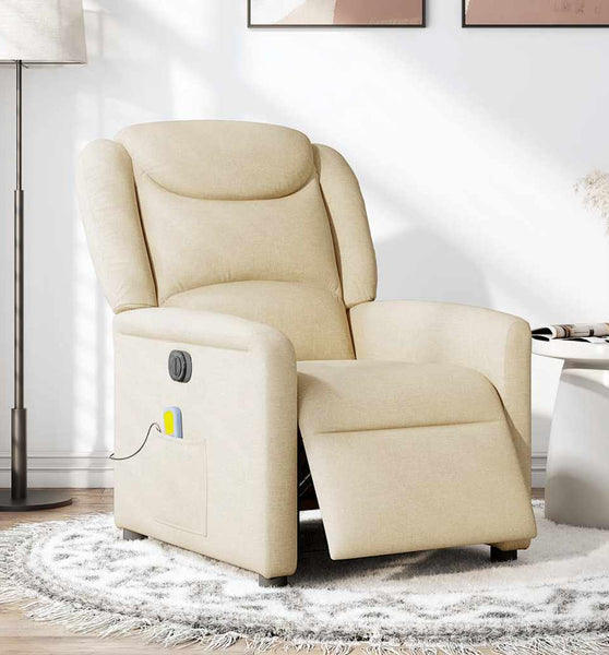 Massagesessel Elektrisch Creme Stoff