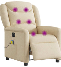 Massagesessel Elektrisch Creme Stoff