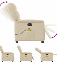 Massagesessel Elektrisch Creme Stoff