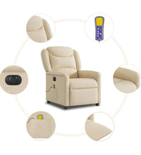 Massagesessel Elektrisch Creme Stoff