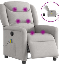 Massagesessel Elektrisch Wolkengrau Stoff