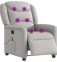 Massagesessel Elektrisch Wolkengrau Stoff