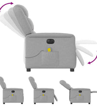 Massagesessel Elektrisch Wolkengrau Stoff
