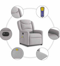 Massagesessel Elektrisch Wolkengrau Stoff