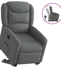 Relaxsessel mit Aufstehhilfe Dunkelgrau Stoff