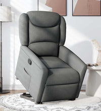 Relaxsessel mit Aufstehhilfe Dunkelgrau Stoff