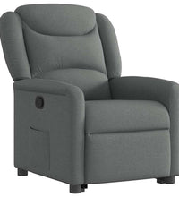 Relaxsessel mit Aufstehhilfe Dunkelgrau Stoff