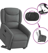 Relaxsessel mit Aufstehhilfe Dunkelgrau Stoff