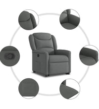Relaxsessel mit Aufstehhilfe Dunkelgrau Stoff