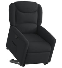 Relaxsessel mit Aufstehhilfe Schwarz Stoff