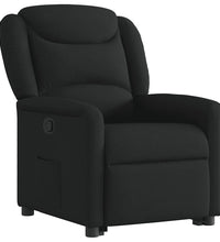Relaxsessel mit Aufstehhilfe Schwarz Stoff