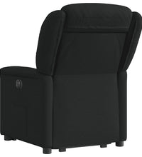 Relaxsessel mit Aufstehhilfe Schwarz Stoff