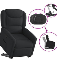 Relaxsessel mit Aufstehhilfe Schwarz Stoff