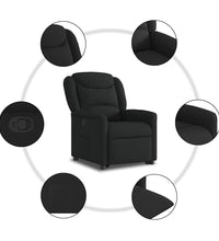 Relaxsessel mit Aufstehhilfe Schwarz Stoff