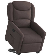 Relaxsessel mit Aufstehhilfe Dunkelbraun Stoff