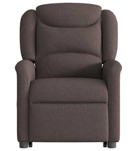 Relaxsessel mit Aufstehhilfe Dunkelbraun Stoff