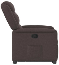 Relaxsessel mit Aufstehhilfe Dunkelbraun Stoff