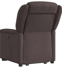 Relaxsessel mit Aufstehhilfe Dunkelbraun Stoff