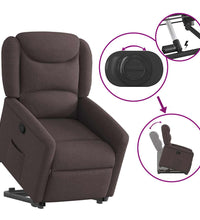 Relaxsessel mit Aufstehhilfe Dunkelbraun Stoff