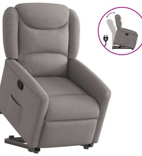 Relaxsessel mit Aufstehhilfe Taupe Stoff