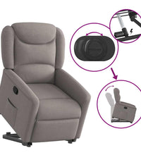 Relaxsessel mit Aufstehhilfe Taupe Stoff