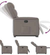 Relaxsessel mit Aufstehhilfe Taupe Stoff