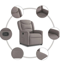 Relaxsessel mit Aufstehhilfe Taupe Stoff