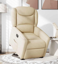 Relaxsessel mit Aufstehhilfe Creme Stoff