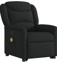 Massagesessel mit Aufstehhilfe Schwarz Stoff