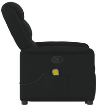 Massagesessel mit Aufstehhilfe Schwarz Stoff