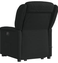Massagesessel mit Aufstehhilfe Schwarz Stoff