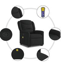 Massagesessel mit Aufstehhilfe Schwarz Stoff