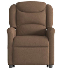 Massagesessel mit Aufstehhilfe Braun Stoff