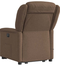 Massagesessel mit Aufstehhilfe Braun Stoff