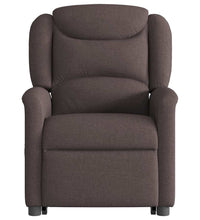 Massagesessel mit Aufstehhilfe Dunkelbraun Stoff