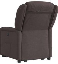 Massagesessel mit Aufstehhilfe Dunkelbraun Stoff