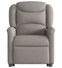Massagesessel mit Aufstehhilfe Taupe Stoff