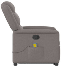 Massagesessel mit Aufstehhilfe Taupe Stoff