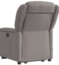 Massagesessel mit Aufstehhilfe Taupe Stoff