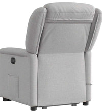 Massagesessel mit Aufstehhilfe Wolkengrau Stoff