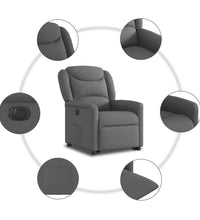 Relaxsessel mit Aufstehhilfe Elektrisch Dunkelgrau Stoff