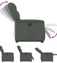 Relaxsessel mit Aufstehhilfe Elektrisch Dunkelgrau Stoff