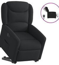 Relaxsessel mit Aufstehhilfe Elektrisch Schwarz Stoff